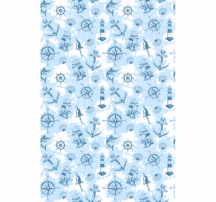Vzor námořních ikon Roleta kuchyně - TenStickers