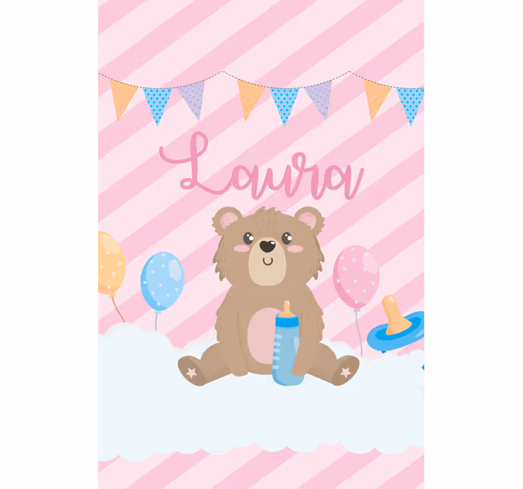 Oslava medvídka Osobní roleta - TenStickers