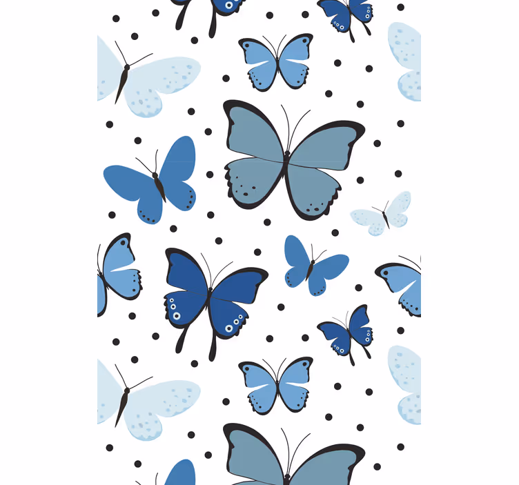 Motýlí křídloroleta černé a modré - TenStickers
