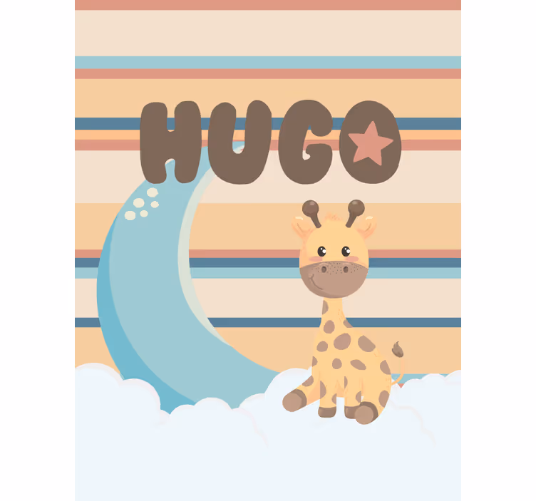 žirafa s mraky Roleta Bebé - TenStickers