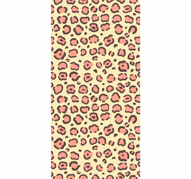 Růžový a žlutý leopard Roleta a zvířata - TenStickers