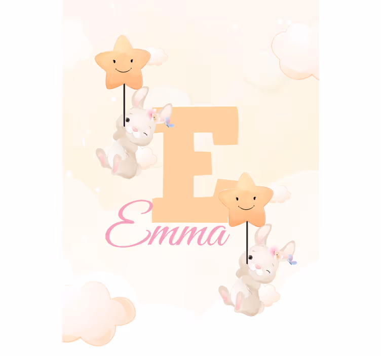 Zajíčci s hvězdami se jménem Roleta děti - TenStickers