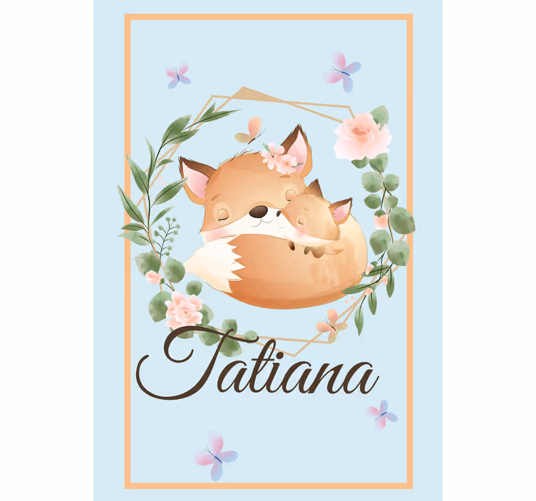 Liščí rodina se jménem Roleta děti - TenStickers