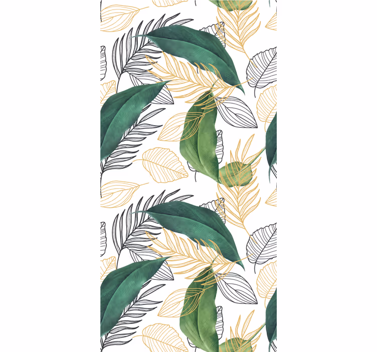 Svěží zelené listy Roleta Květiny a rostliny - TenStickers