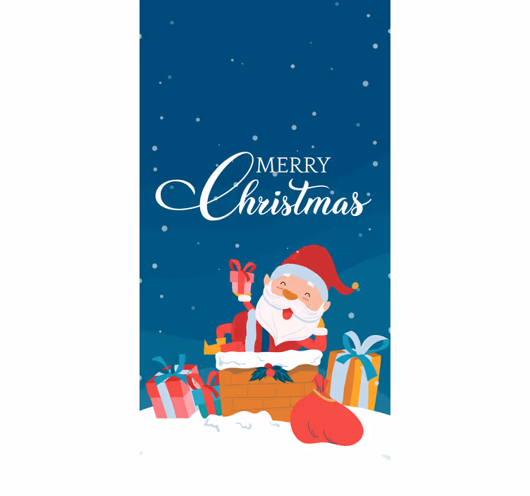 Obklíčený santa claus Originální roleta - TenStickers
