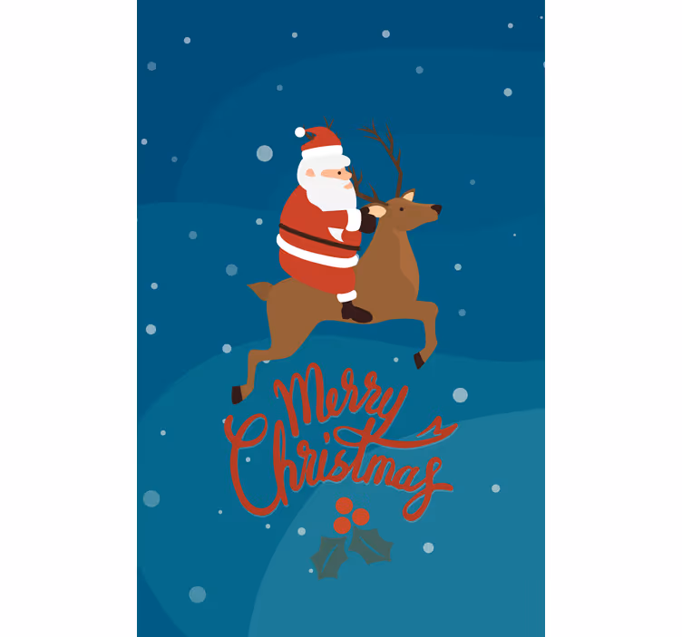 Santa jezdící na sobu Originální roleta - TenStickers