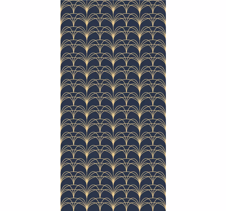 "art deco" modré oblouky vzor elegantní blind - TenStickers