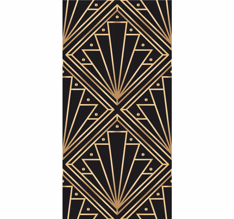 "art deco" zlaté tvary elegantní roleta - TenStickers