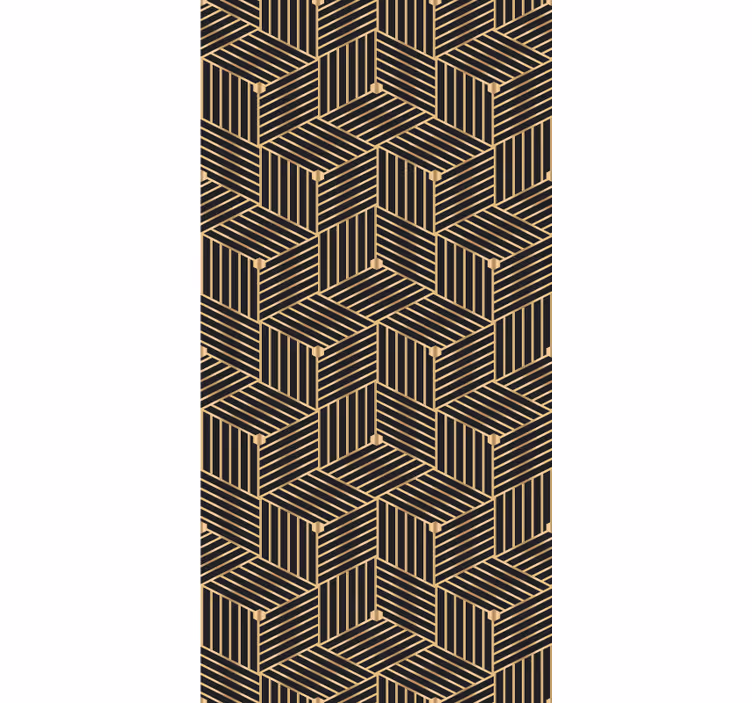 Zlatý geometrický vzor deco elegantní roleta - TenStickers