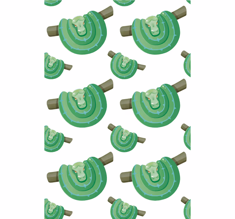Zelený hroznýš had na stromě různé zvířecíroleta - TenStickers