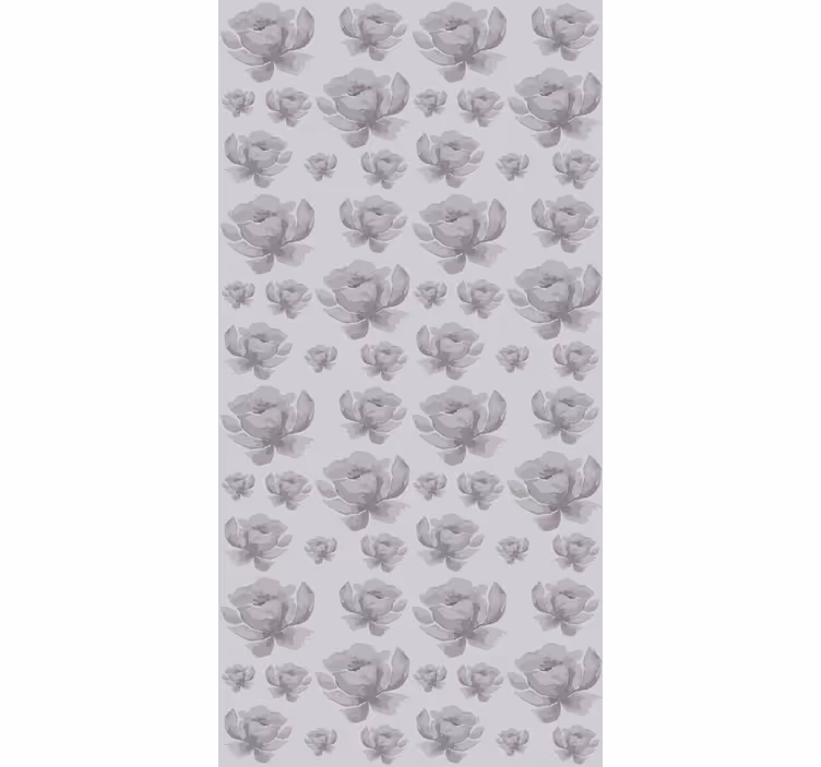 šedý jemný design Roleta Květiny a rostliny - TenStickers