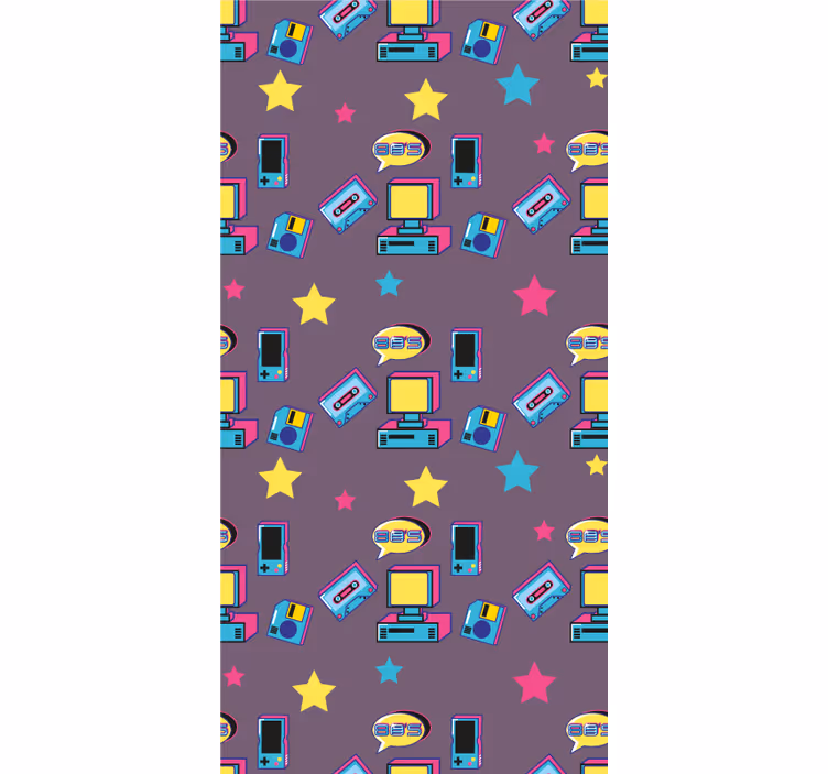Retro herní ikony Roleta Geek - TenStickers
