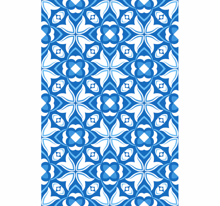 Složitý modrý motiv Roleta textura a vzor - TenStickers