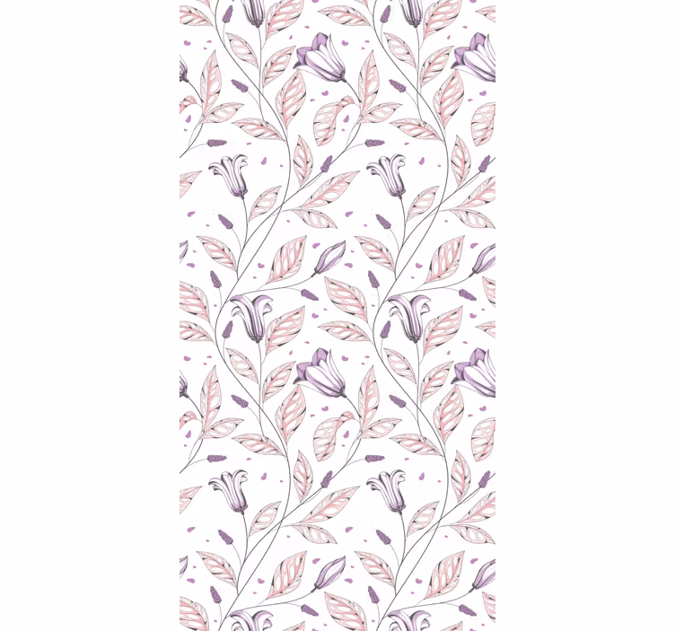 Fialové elegantní květy tulipánů aroleta rostliny - TenStickers
