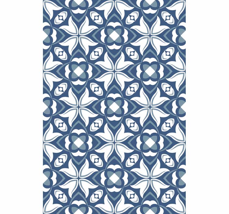 Modré stylové geometrické tvary Moderní roleta - TenStickers