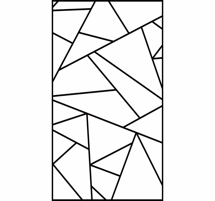 černé geometrické linie minimalistický design roleta - TenStickers