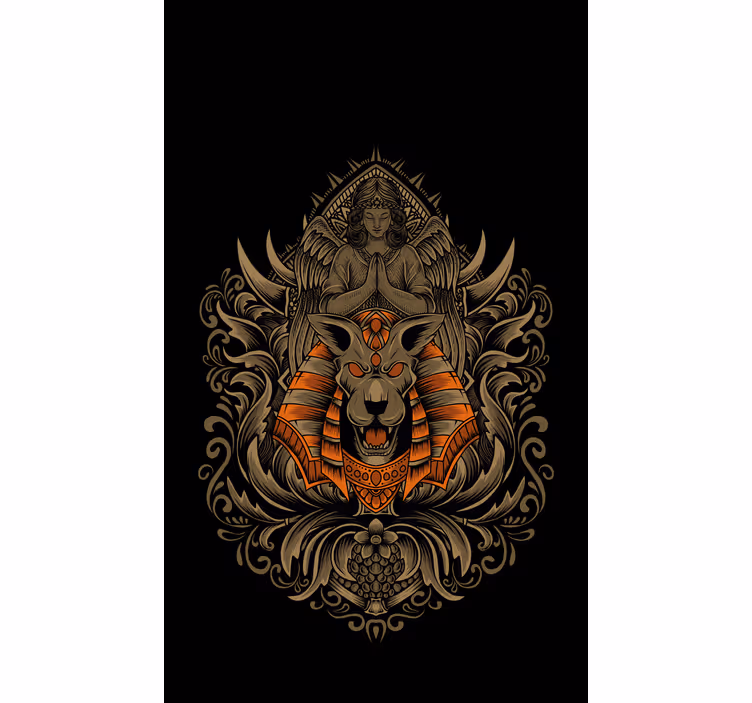 Starověký egyptský bůh 'anubis' elegantní roleta - TenStickers