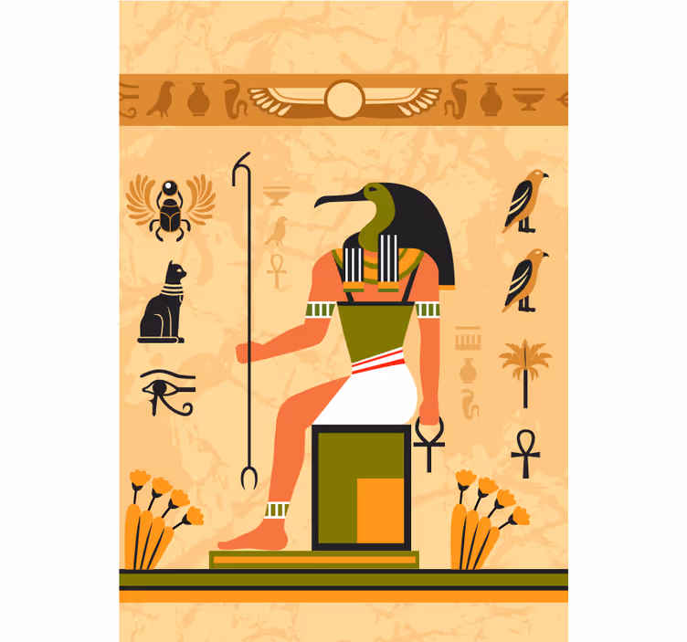 Egyptský bůh měsíce původní roleta - TenStickers