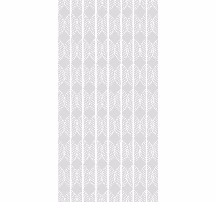 Bílá linie listů na šedé nordic blind - TenStickers