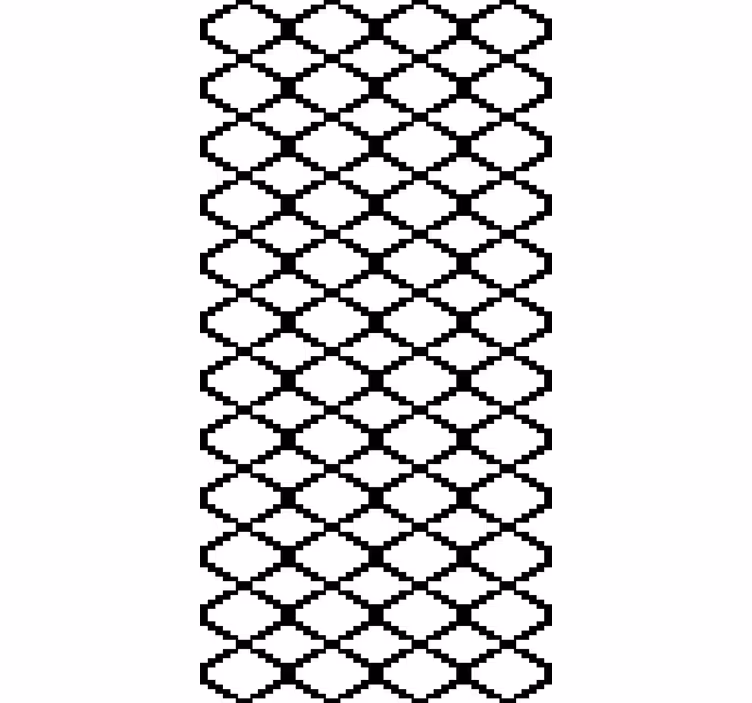 Geometrický černobílý design Moderní roleta - TenStickers