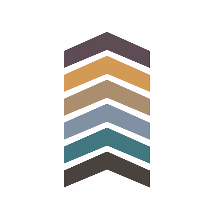 Vrstvy se vzorem chevron Moderní roleta - TenStickers