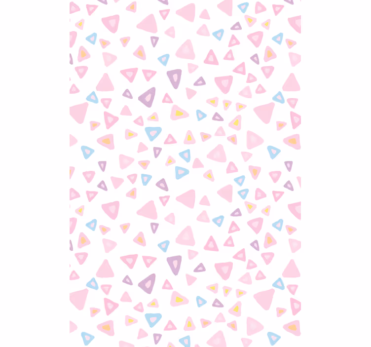 Růžové trojúhelníkové vzory Roleta děti - TenStickers