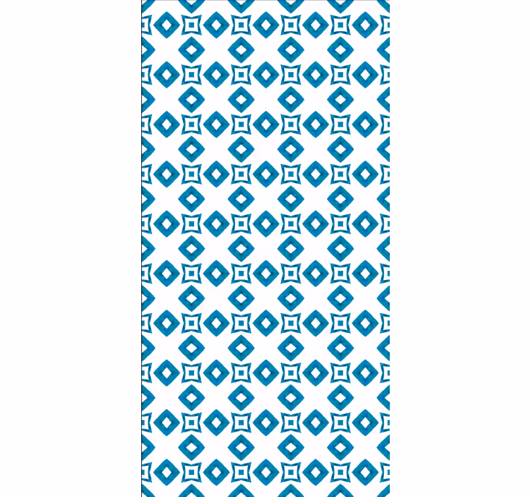 Geometrický modrý vzor Roleta kuchyně - TenStickers