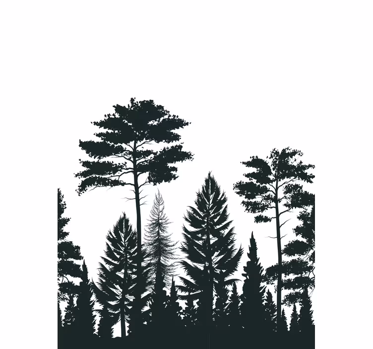 Borovice silueta stromroleta - TenStickers