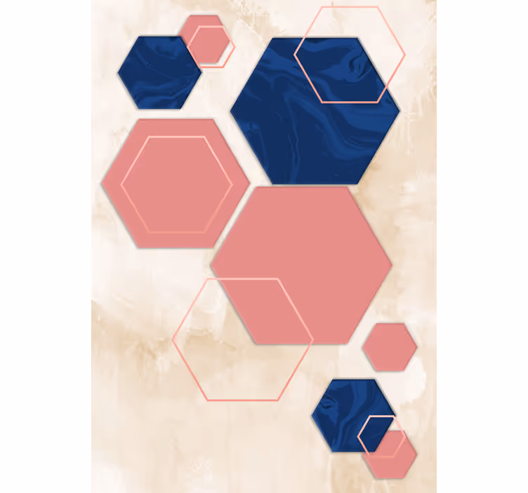 Geometrický šestiúhelníkový vzor Moderní roleta - TenStickers