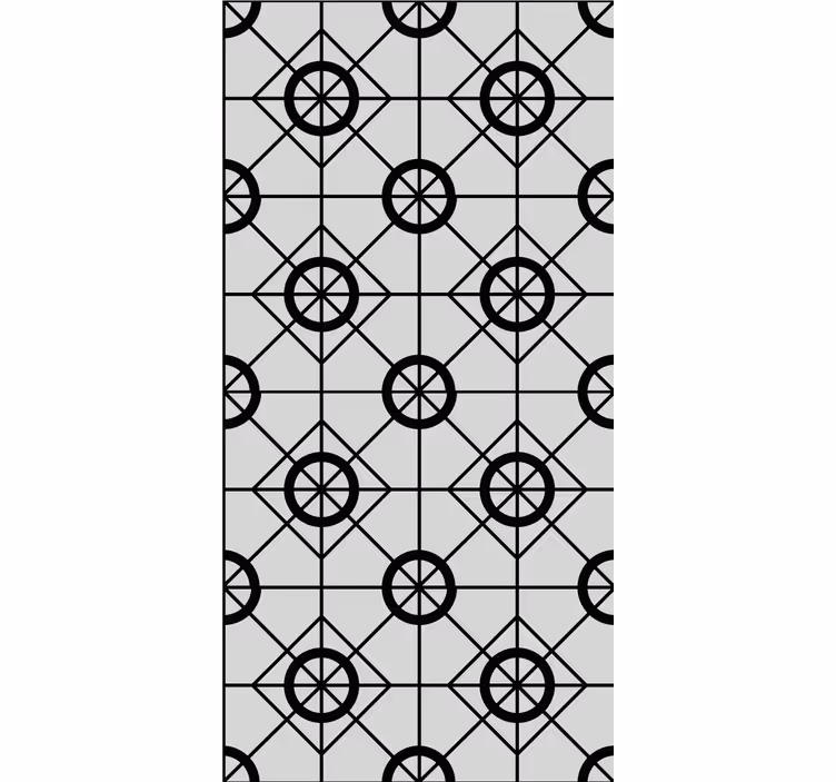 Geometrický kruhový motiv Moderní roleta - TenStickers