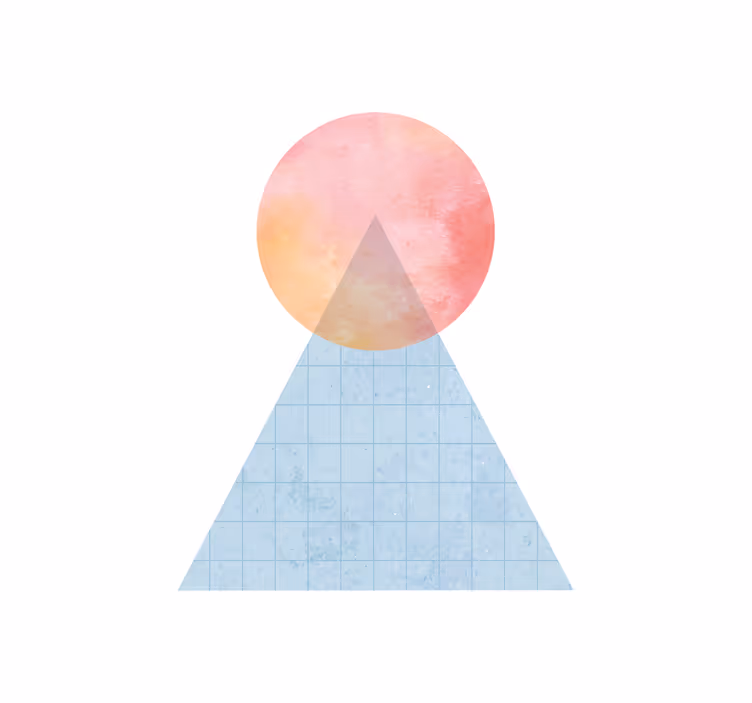 Geometrická sluneční hora Moderní roleta - TenStickers