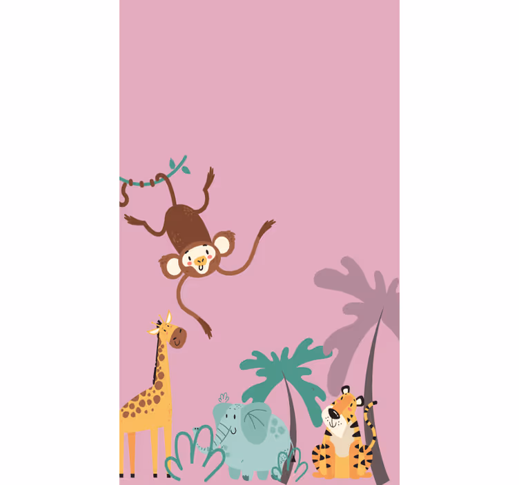 "boho" děti džungle různé zvířecíroleta - TenStickers