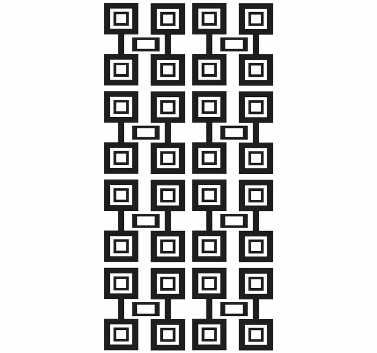 Geometrický čtvercový motiv Moderní roleta - TenStickers