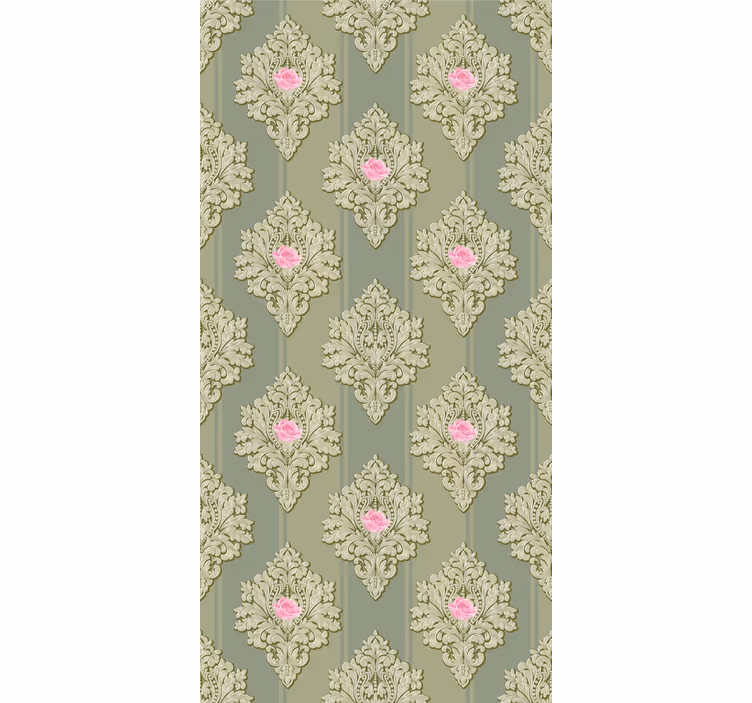 Retro botanický motiv Květinová roleta - TenStickers