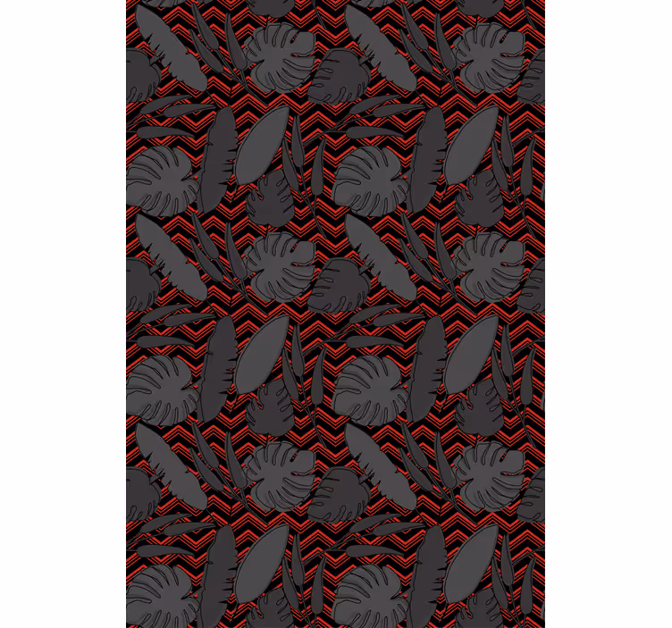 Tropické listy nad cik-cak Roleta do jídelny - TenStickers
