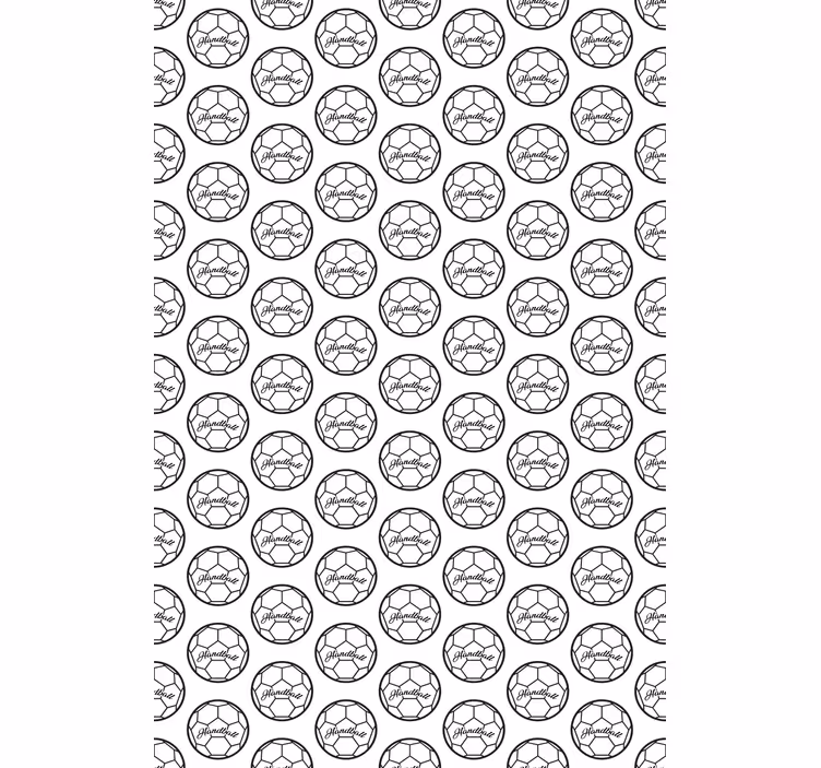 Házená černobílý vzor Roleta Sport - TenStickers