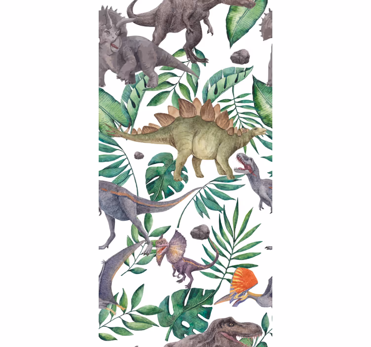 Jurský akvarel vzor Roleta dinosaurus - TenStickers