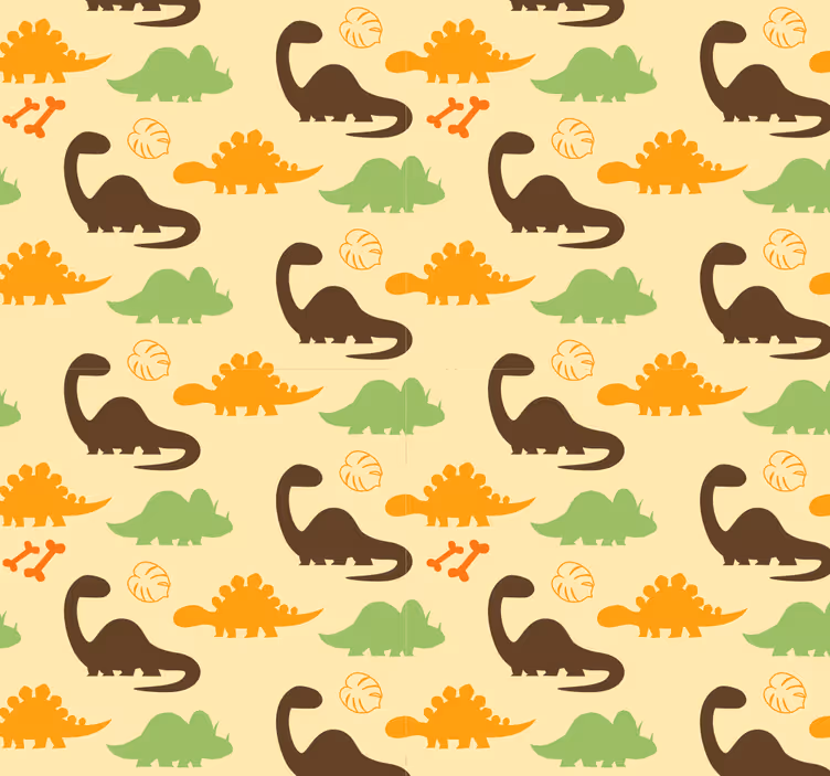 Béžové pozadí Roleta dinosaurus - TenStickers