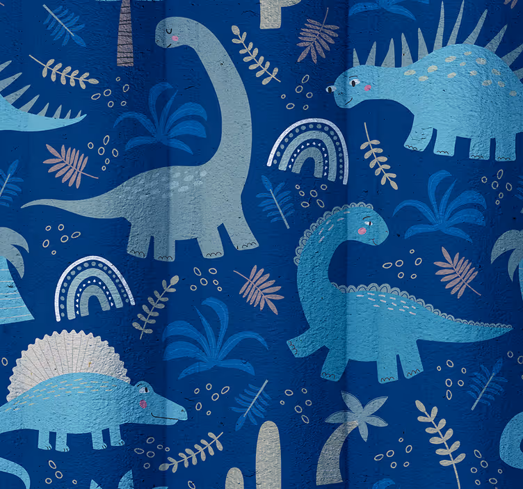 Modré odstíny Roleta dinosaurus - TenStickers