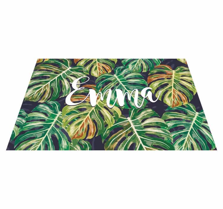 Personalizované monstera květinové prostírání - TenStickers