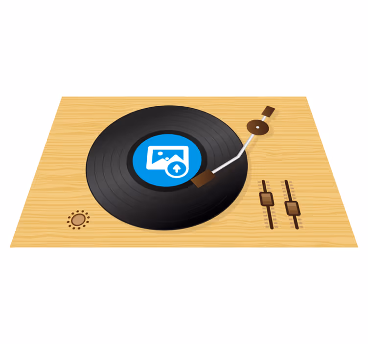 Originální prostírání s motivem vinylových desek - TenStickers