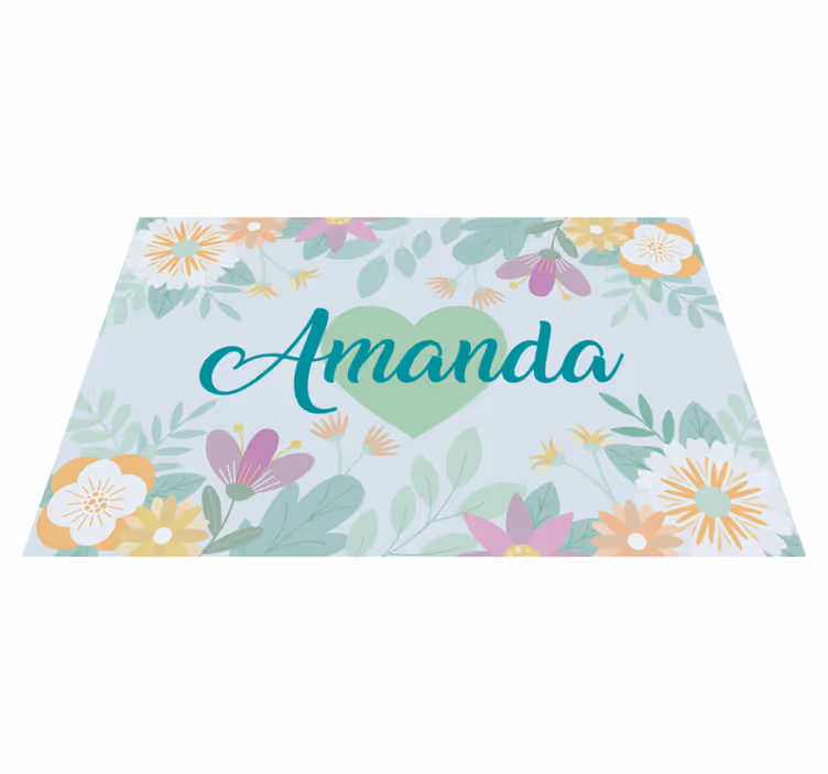 Prostírání se jménem květnaté srdce amanda - TenStickers