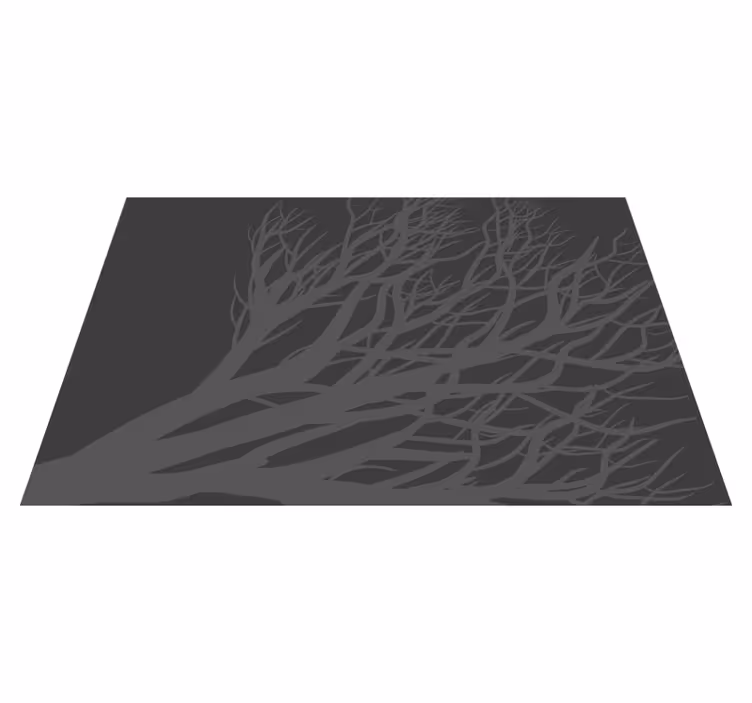 Elegantní šedý list elegantní prostírání - TenStickers
