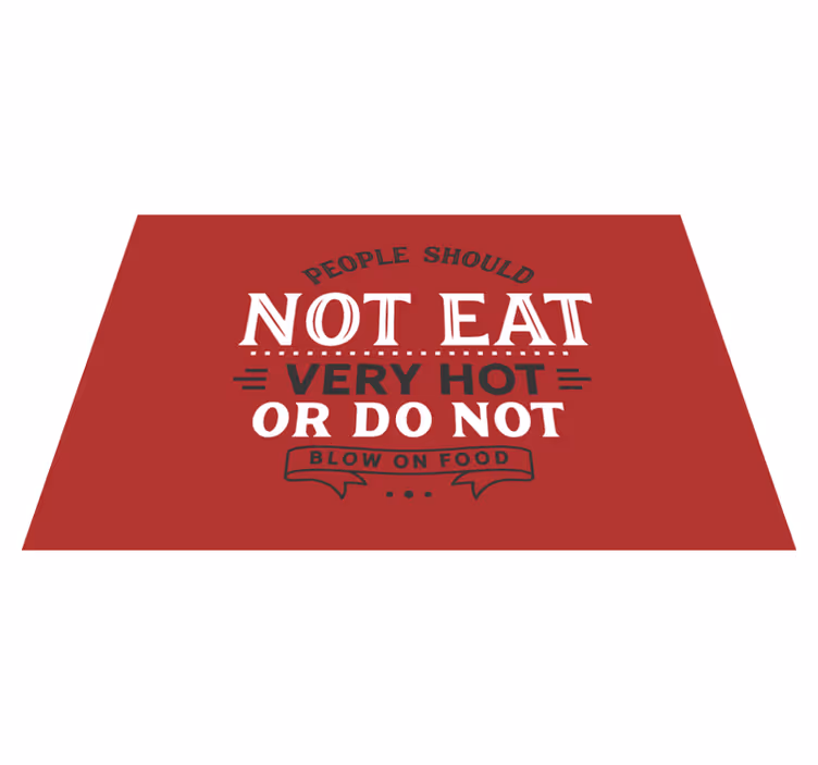 Nejíst prostírání v restauraci - TenStickers