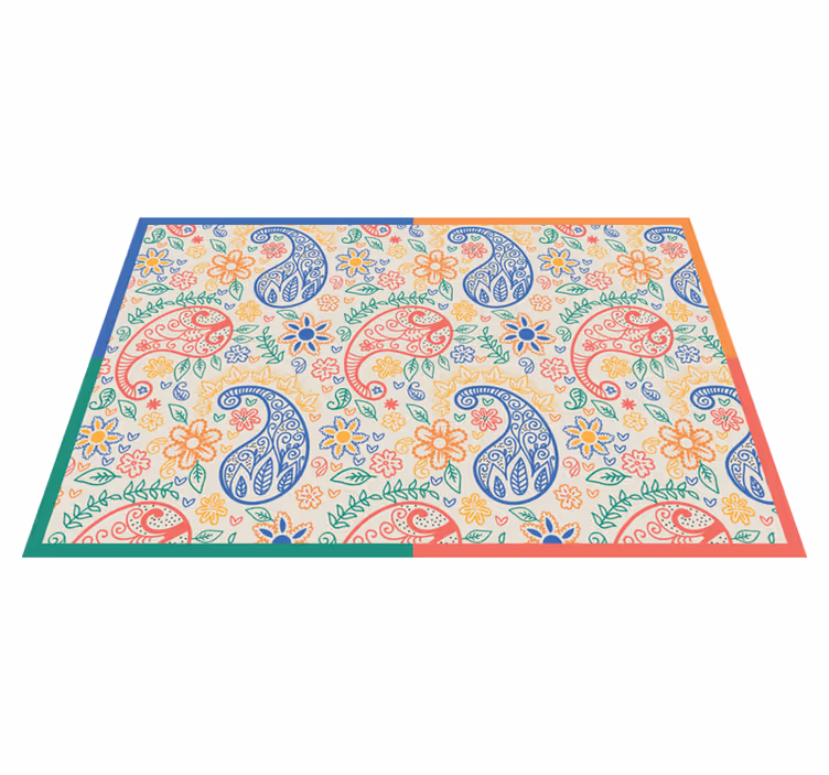 Barevné paisley prostírání - TenStickers