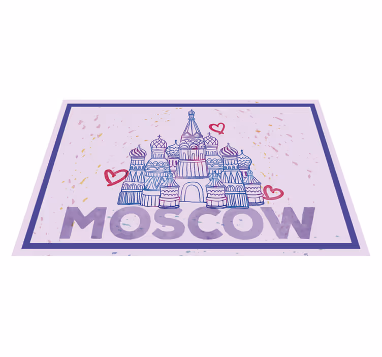 Moskva s prostírání srdce - TenStickers