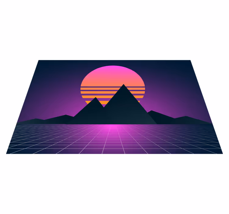 Moderní prostírání geometrické soumrakové scenérie - TenStickers