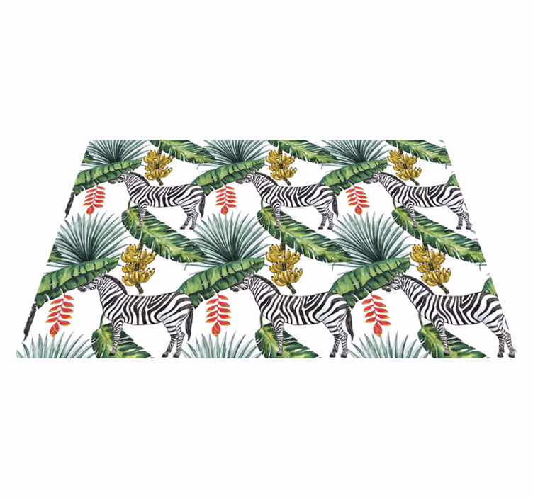 Prostírání s texturami zebra listový vzor - TenStickers