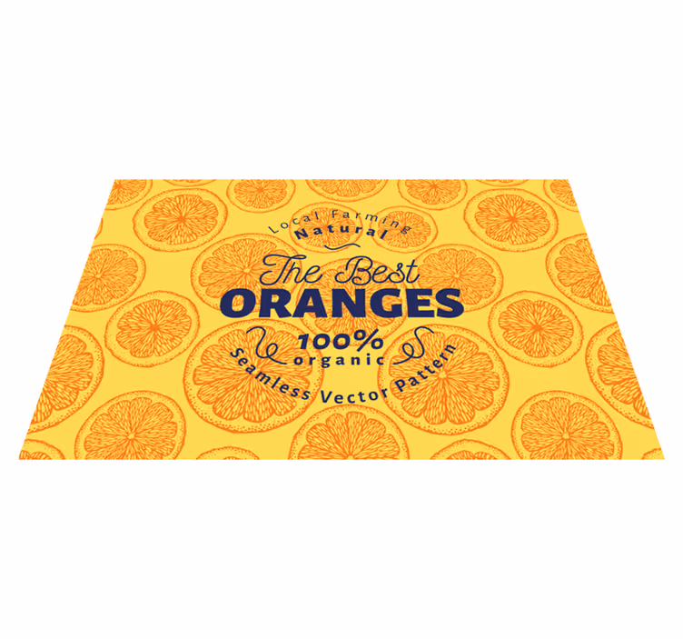 Originální prostírání s organickým oranžovým vzorem - TenStickers