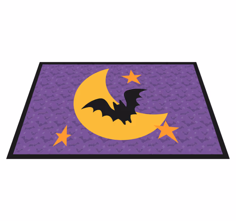 Měsíční hvězdy a netopýři halloween prostírání - TenStickers
